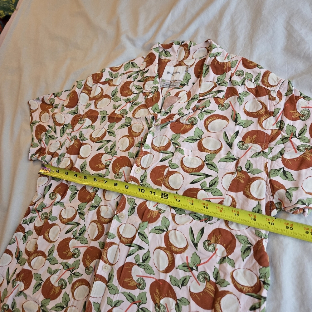 Goodfellow & Co coconut print tropical hawaiian shirt - Picture 4 of 8
